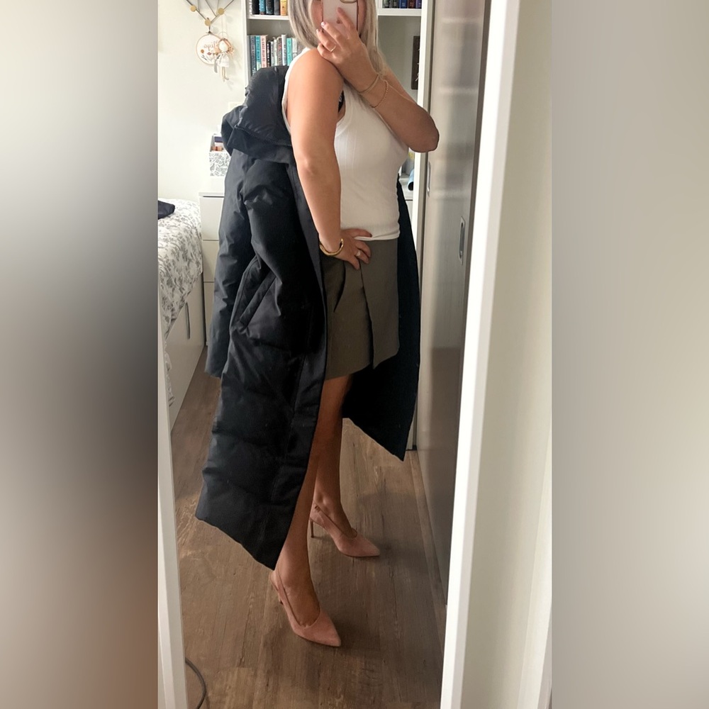 New Aritzia Tna The Powder Dri Parka™ long Black Insulated Jacket Sz S - Picture 5 of 17
